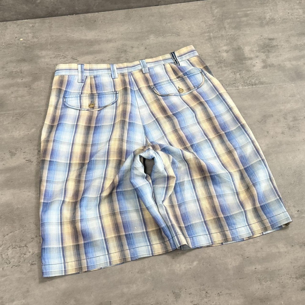 Y2K 2000's Tommy Bahama Checkered Plaid Checkered Blend Baggy Wide Board Short's